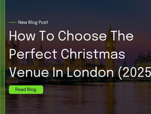 London skyline blog header for a guide to choosing Christmas party venues in London