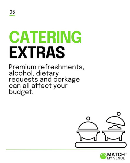 Hidden Charges for Events | Match My Venue