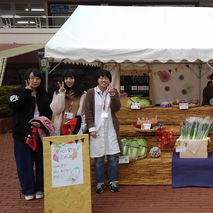 野菜を販売する女の子
