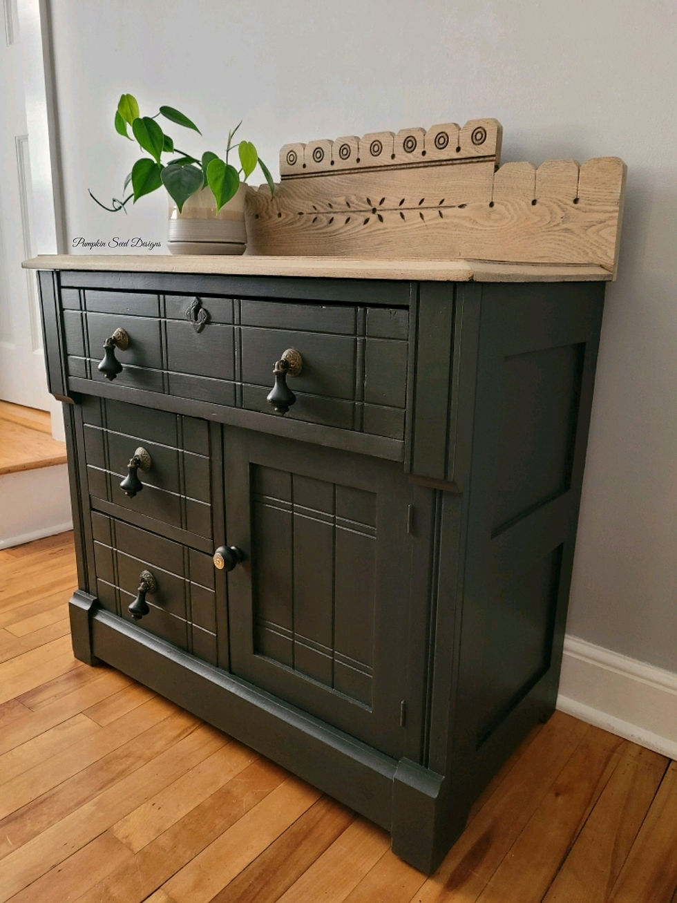 Thumbnail: Dark Roast Eastlake Washstand Cabinet 