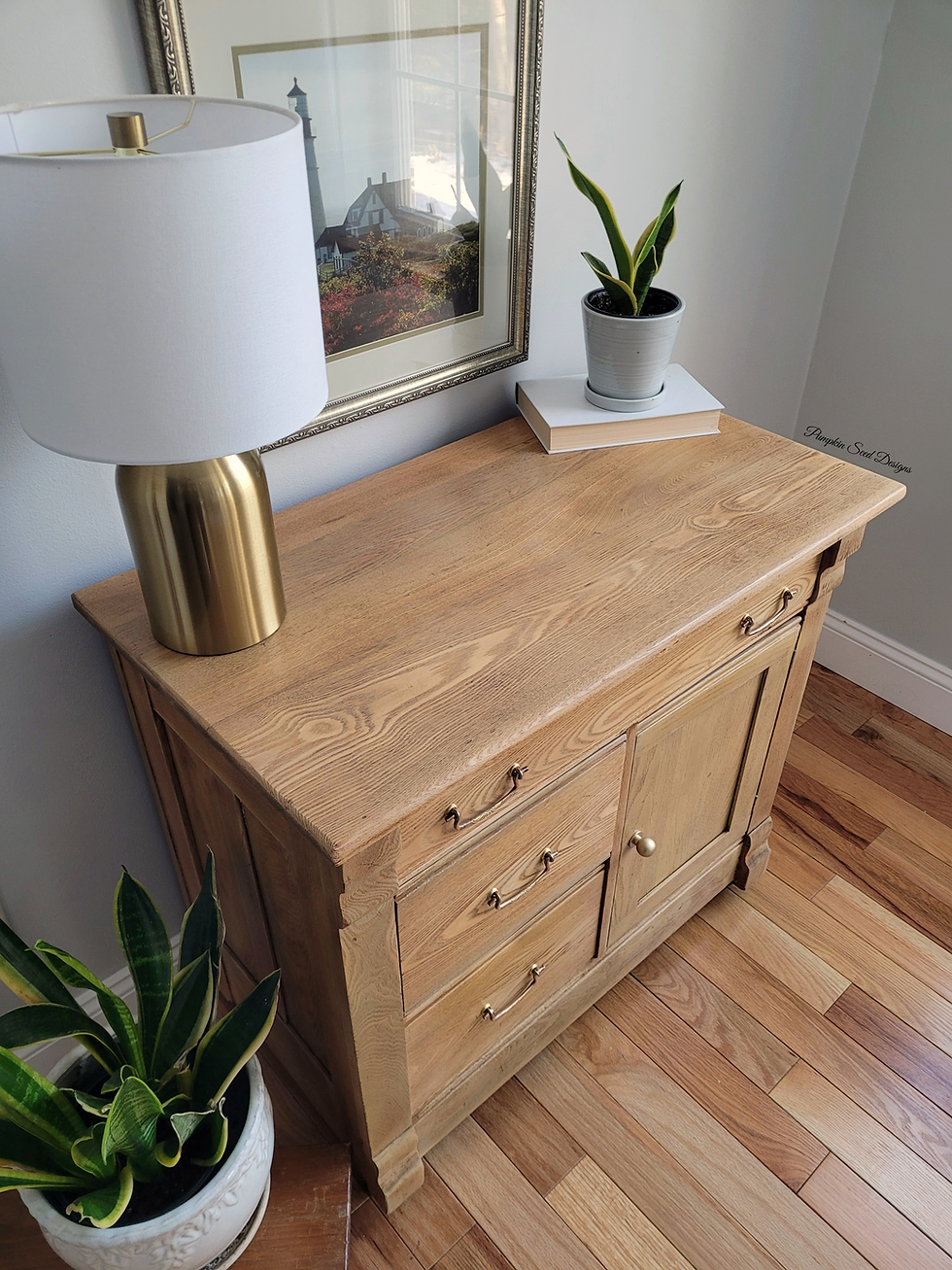 Thumbnail: Solid Oak Washstand Cabinet 