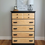 Thumbnail: Tall Dresser in Black - Wood Accents