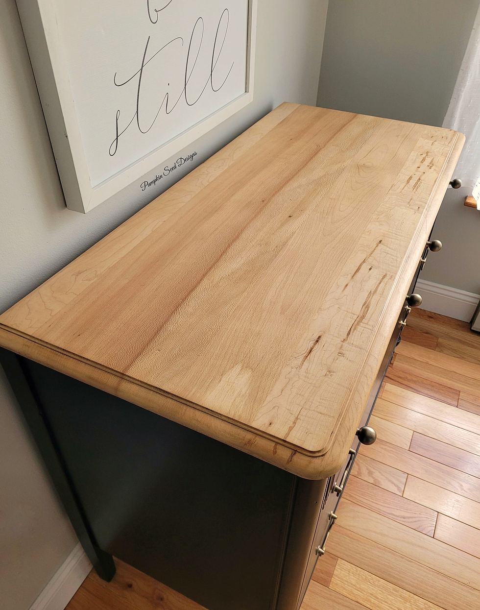Thumbnail: 4-Drawer Black + Wood Dresser 