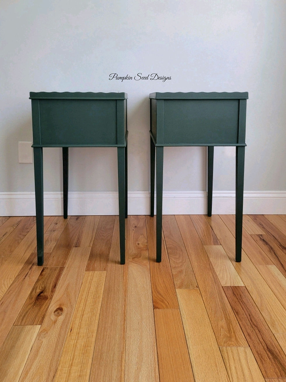 Thumbnail: Acadia Green Tall Bedside Tables