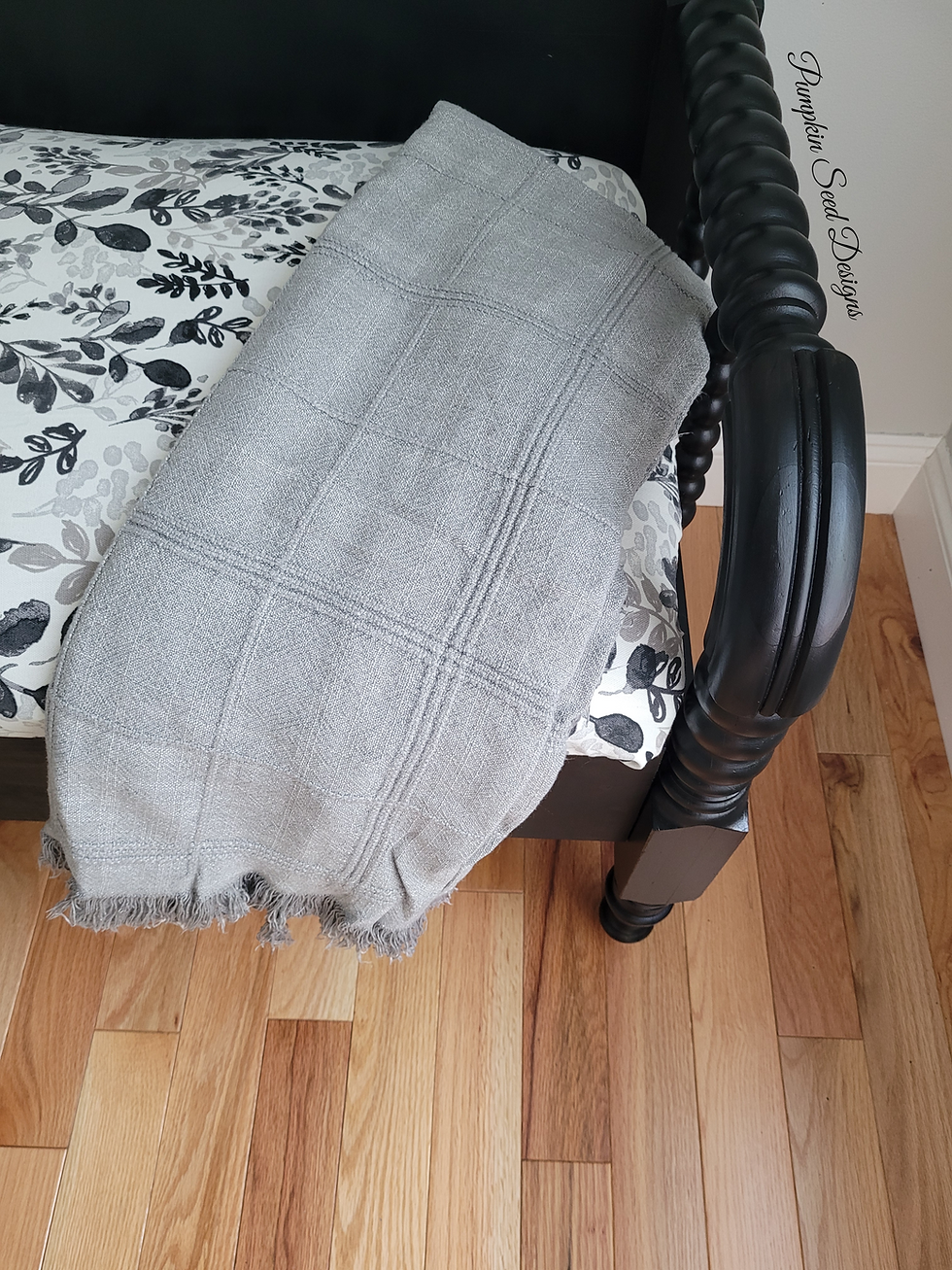 Thumbnail: Spindle Bed Bench in Jet Black