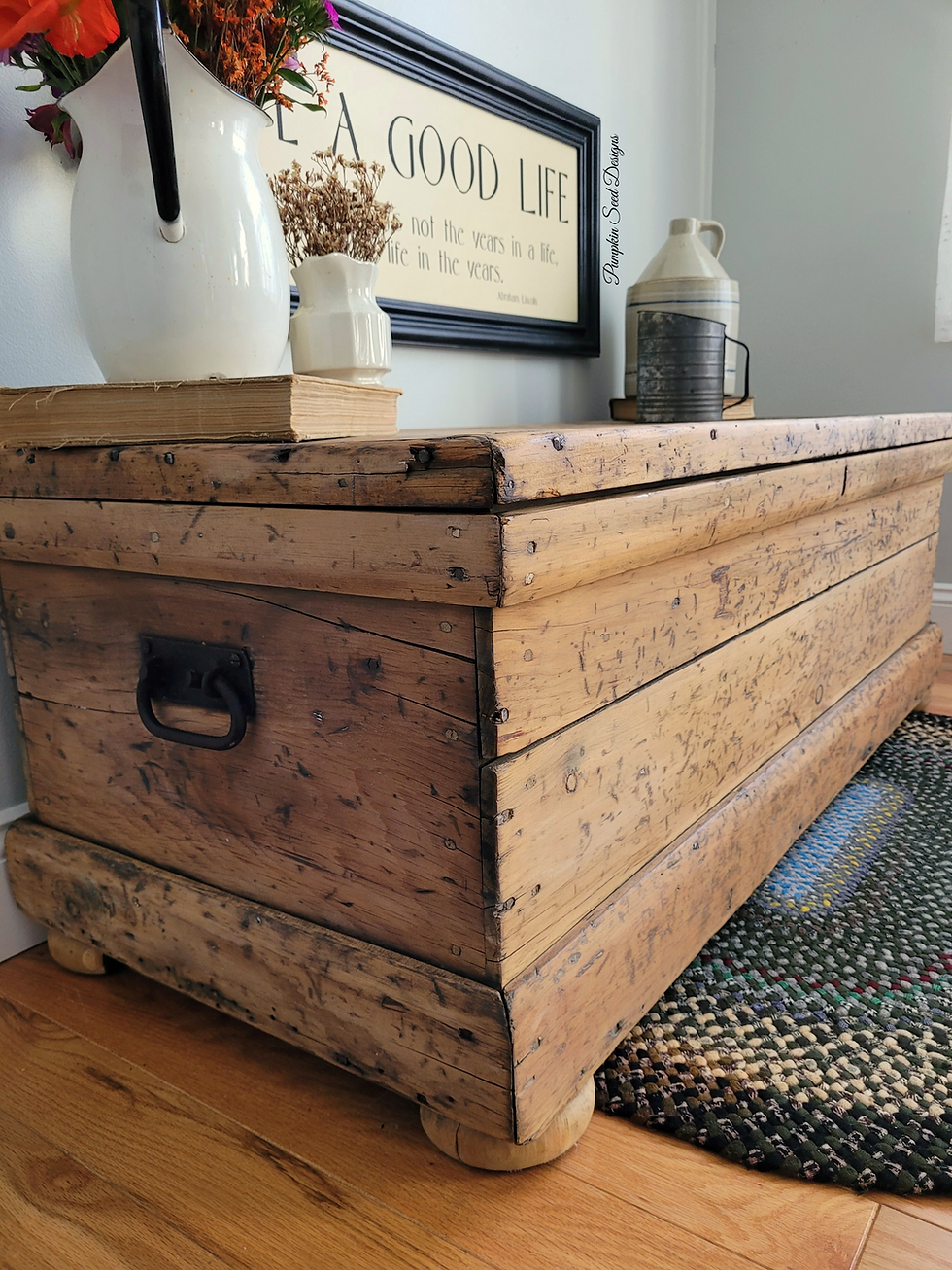 Thumbnail: Handcrafted Rustic Wood Chest