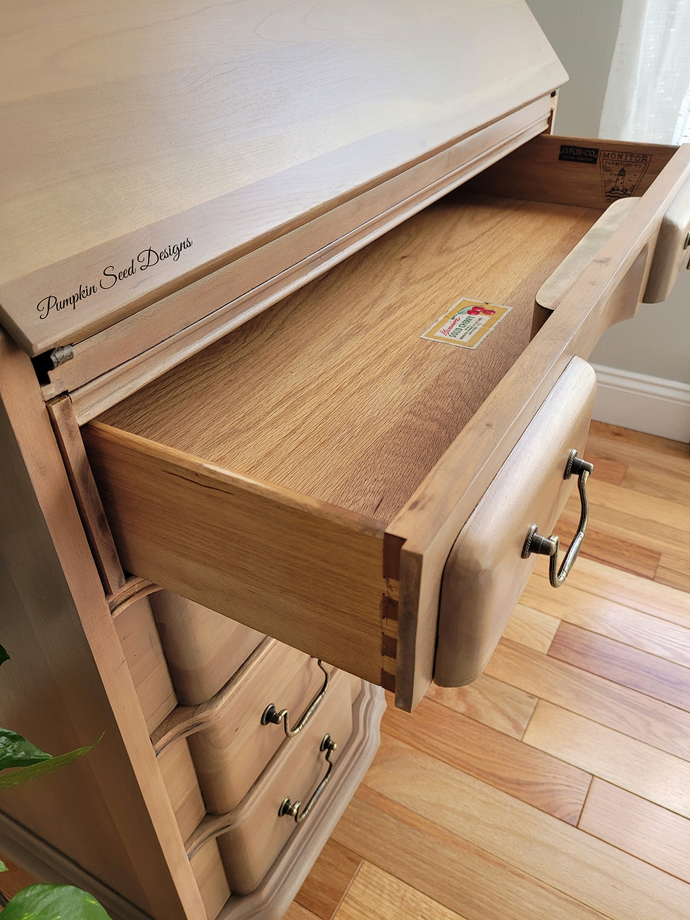 Thumbnail: Solid Cherry Clawfoot Secretary Desk 