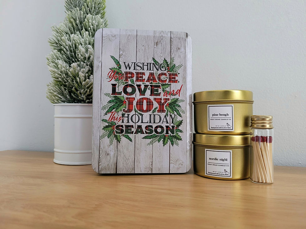 Gift Set (Small)- Peace, Love & Joy Tin