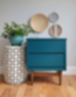 [CONTACT TO PURCHASE] Mid-Century Accent Table in Cyclades Teal