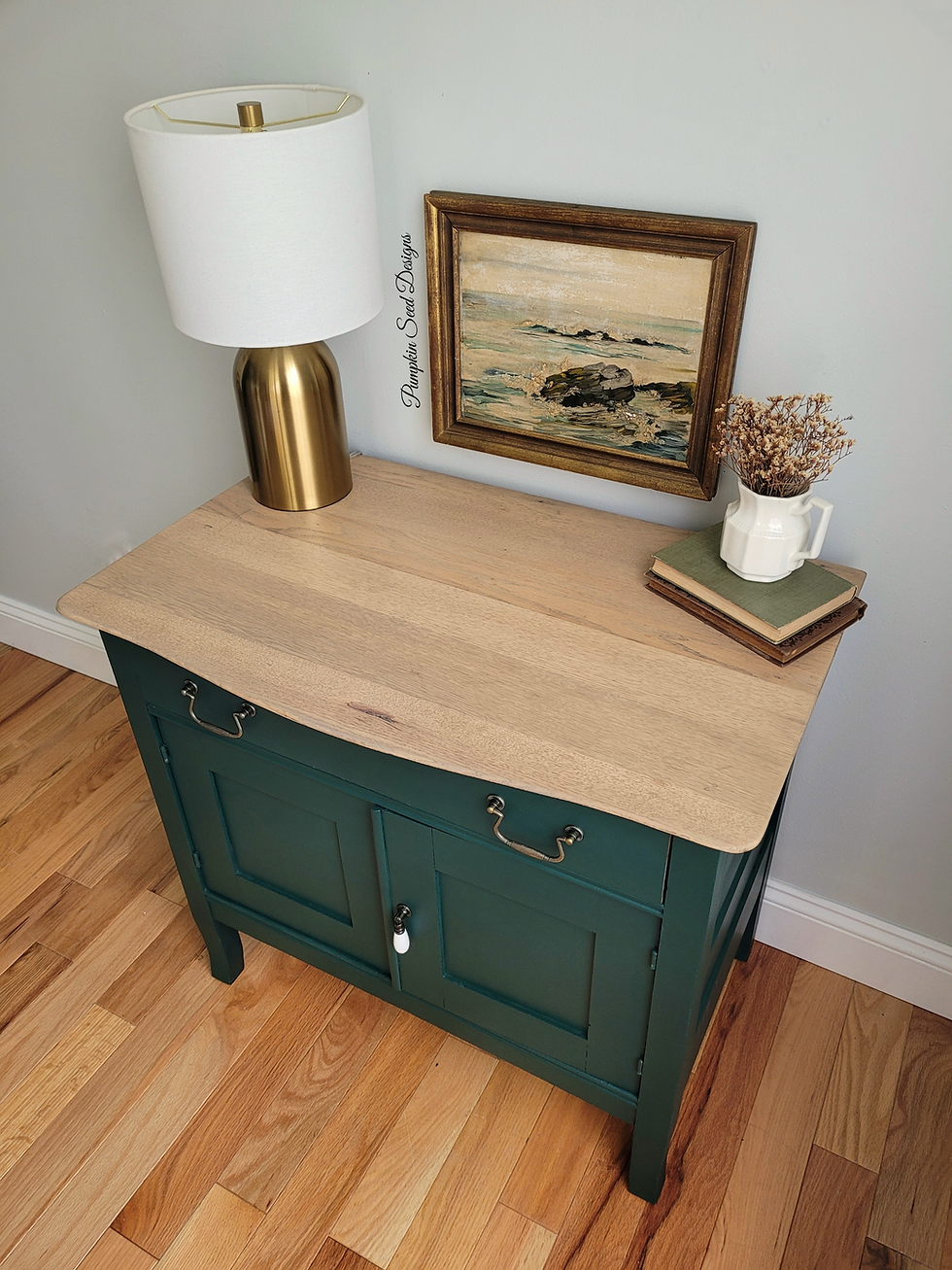 Thumbnail: Deep Green Washstand Cabinet 