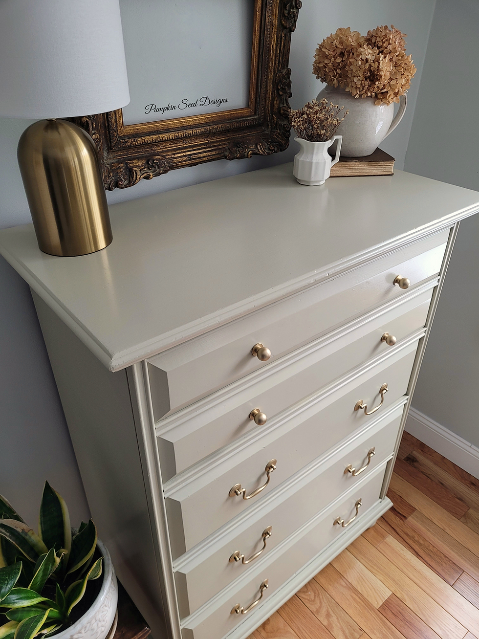 Thumbnail: Tall Neutral 5-Drawer Dresser 