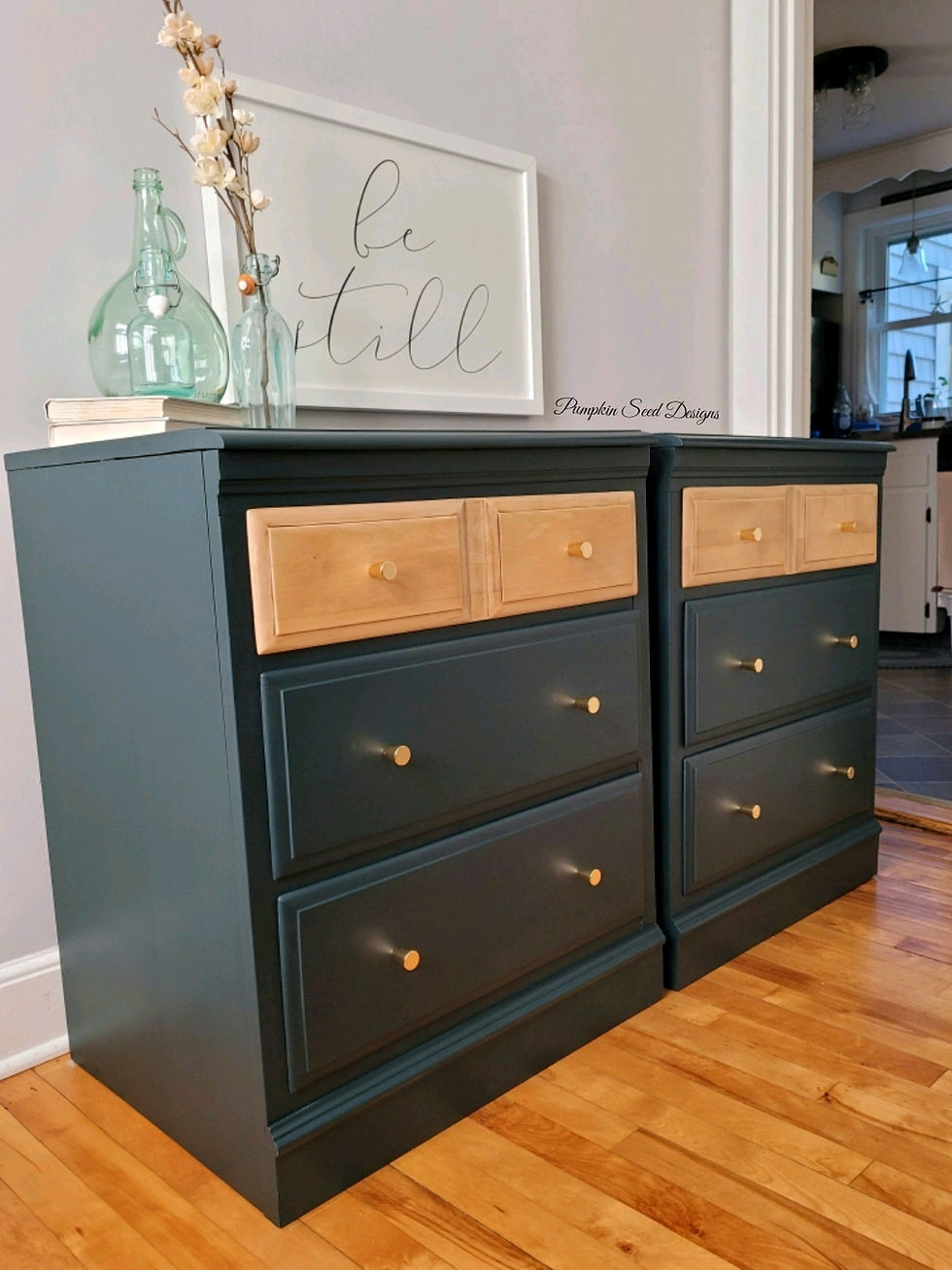 Thumbnail: Charleston Green Oversized Nightstand Pair