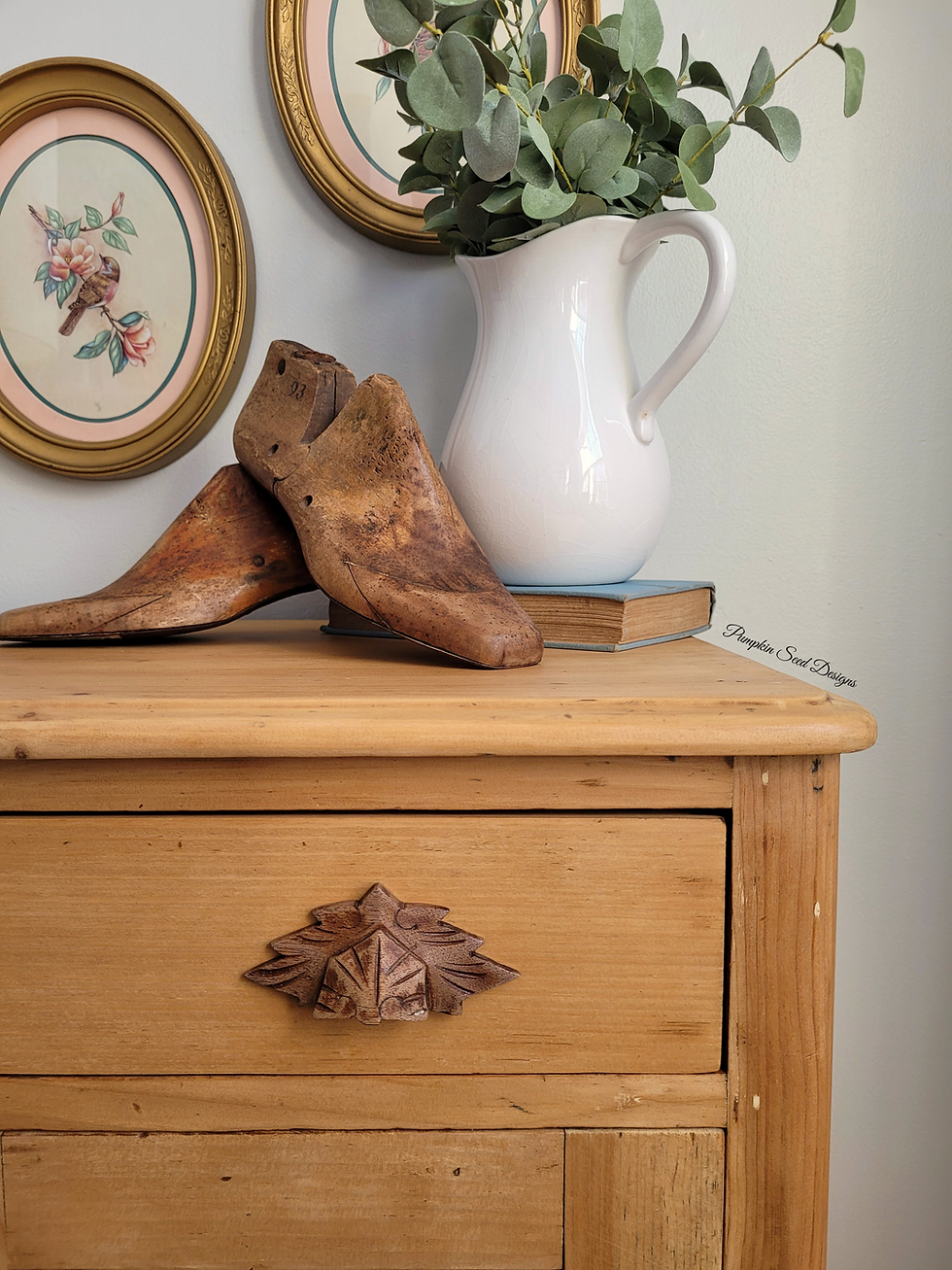 Thumbnail: Antique Pine Washstand Cabinet 