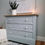 Thumbnail: Soft Gray 3-Drawer Oak Dresser