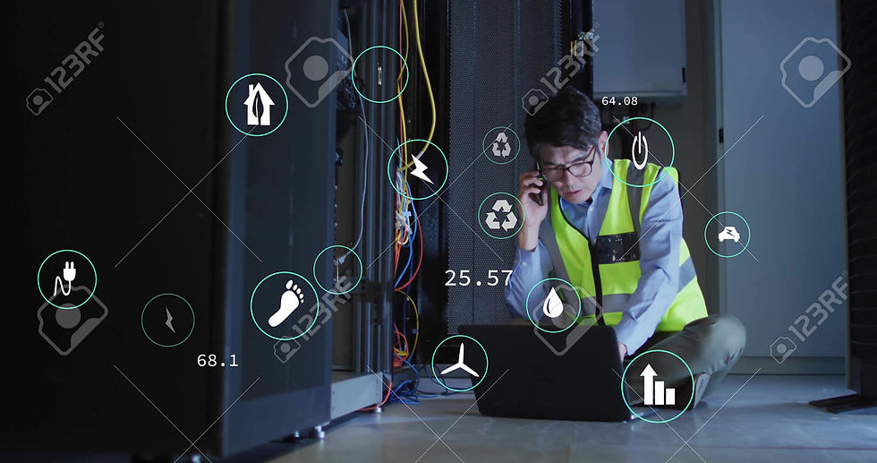 257636254-crouching-korean-technician-wearing-safety-vest-using-phone-laptop-in-server-roo