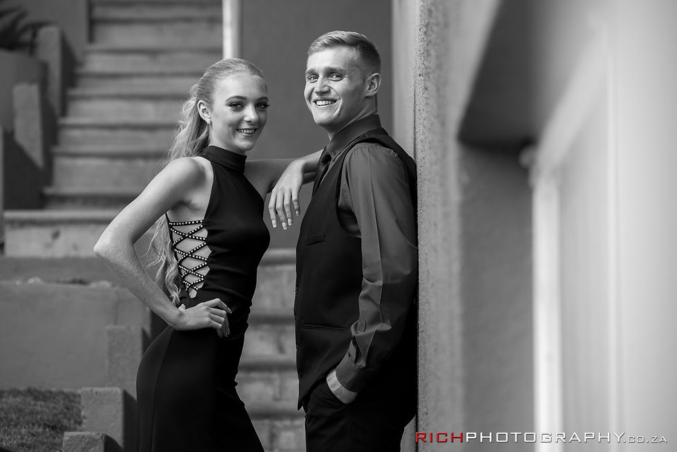 black and white matric farewell photos