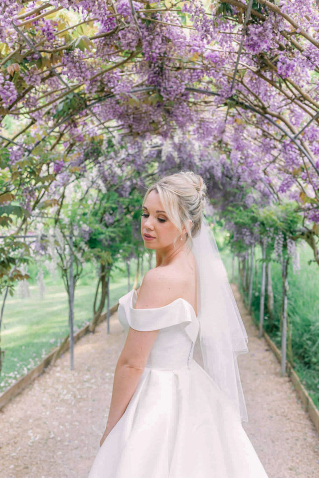 Bridal makeup with soft glam finish and luminous skin, styled by a professional Devon wedding makeup artist