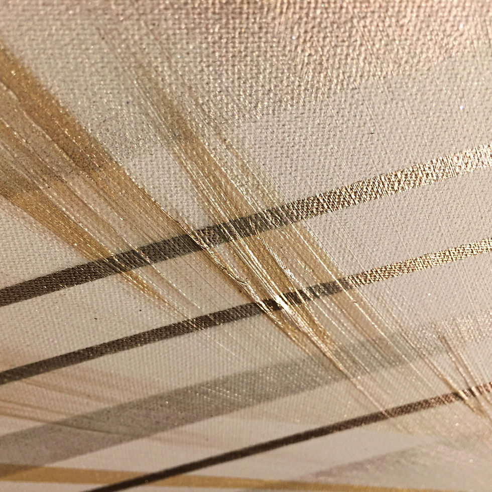Miniaturbild: Ölgemälde " golden threads " 100 x 100