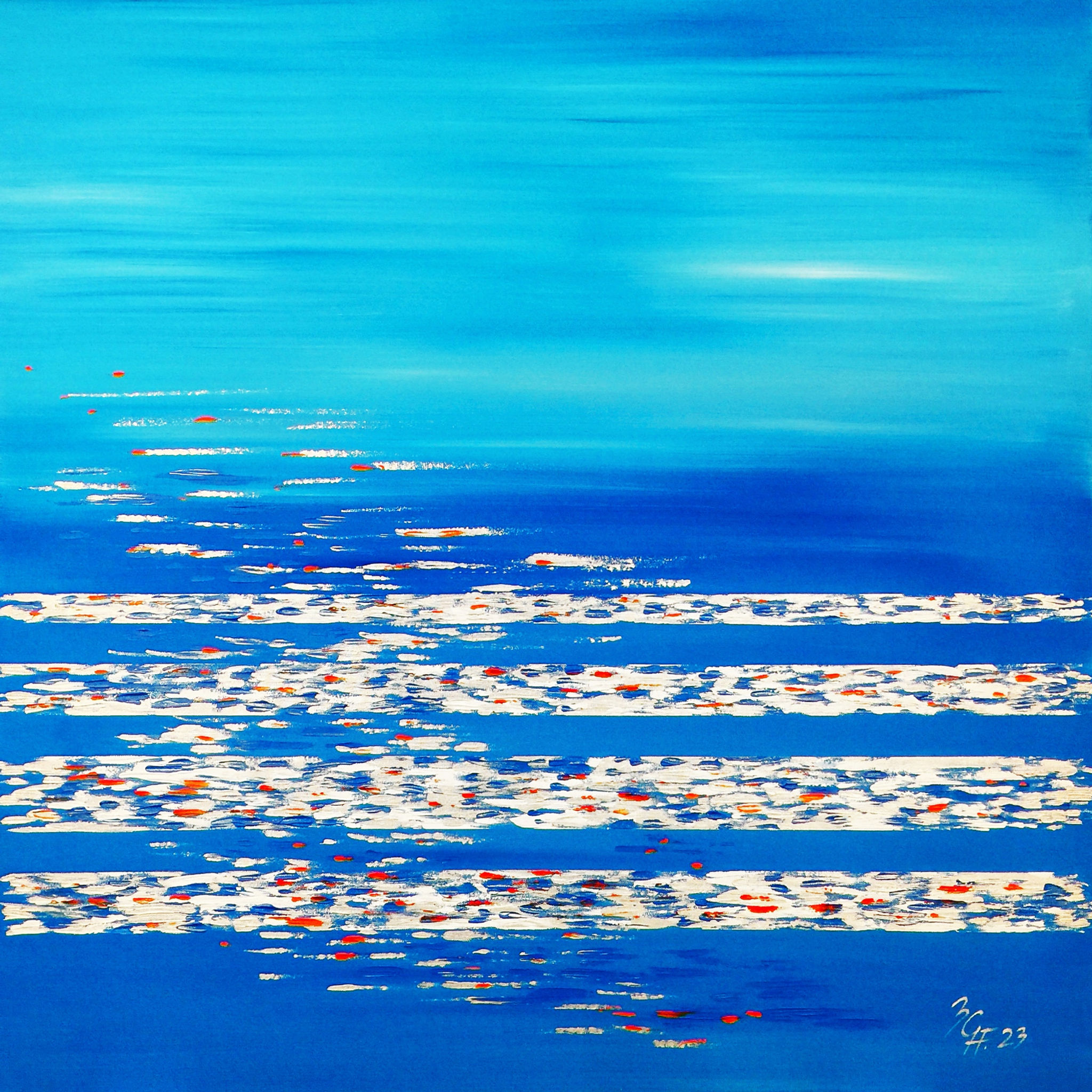 Öl-Acrylgemälde " Melody 1 " 100 x 100