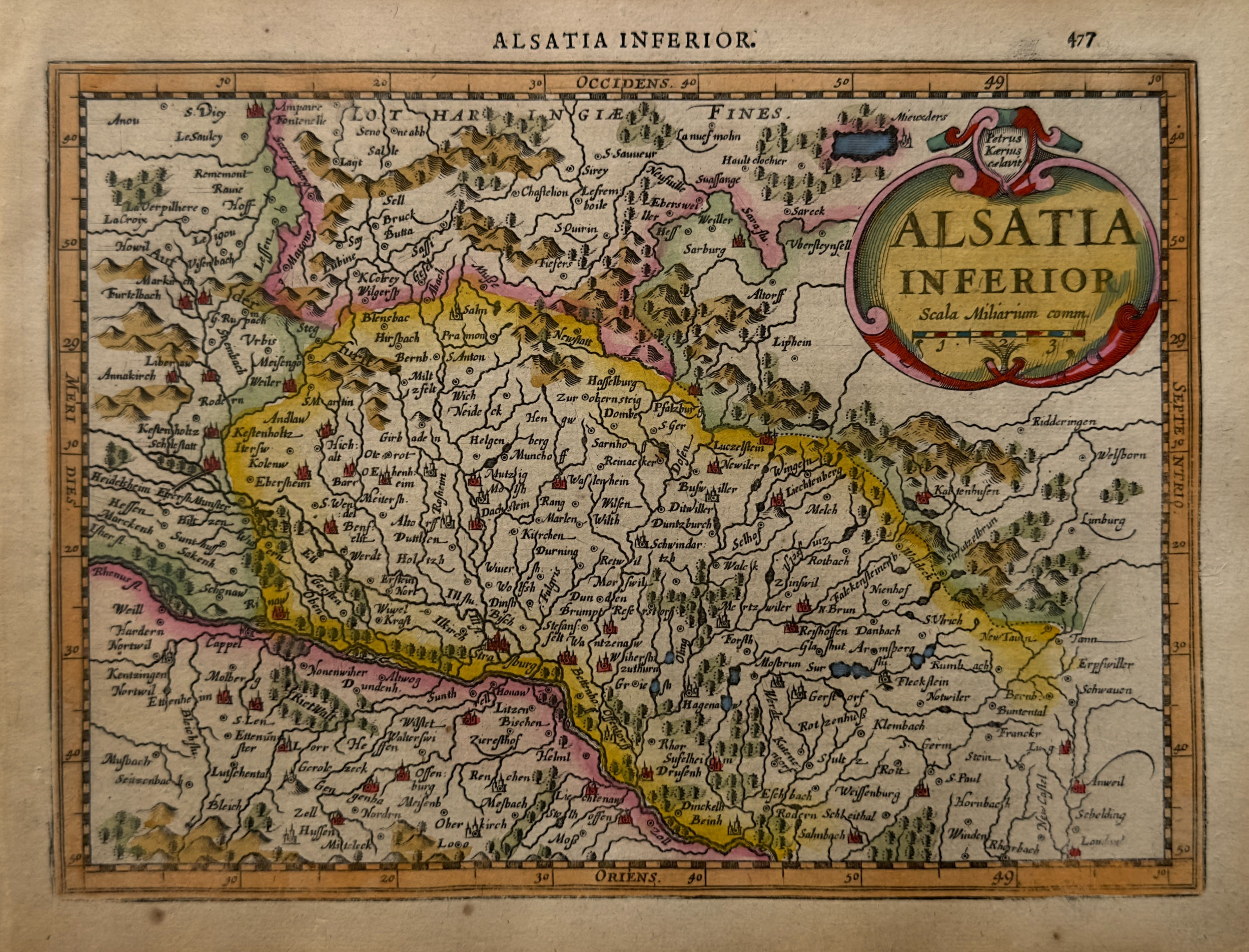 France, Alsace - Mercator/ Hondius/ Cloppenburgh