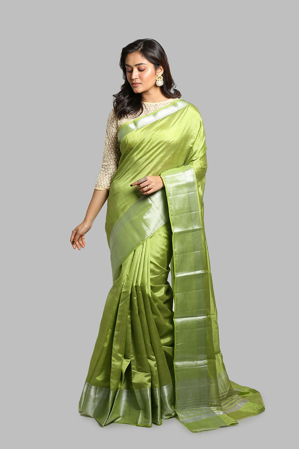 Thumbnail: Aromatic Mead Raw Silk Saree