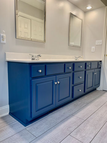 Navy blue vanity in Reading, PA