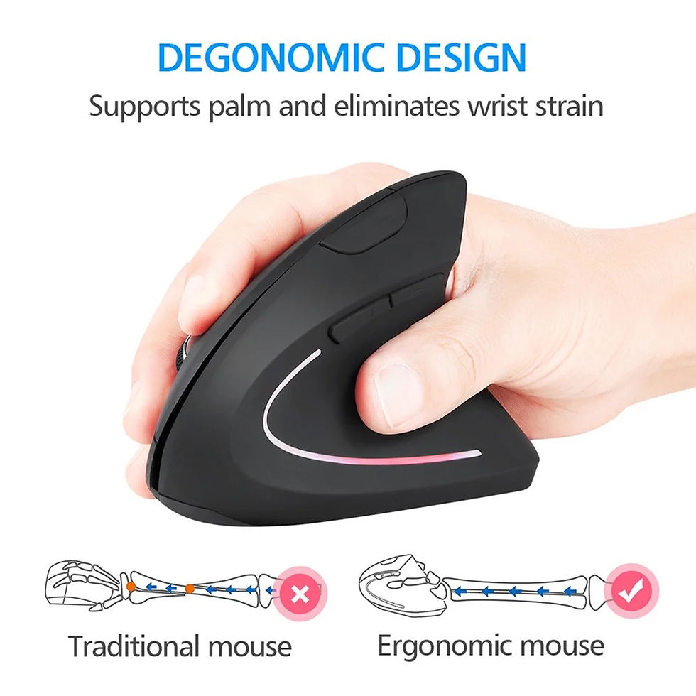 Thumbnail: Ergonomic Rechargeable Wireless Mouse