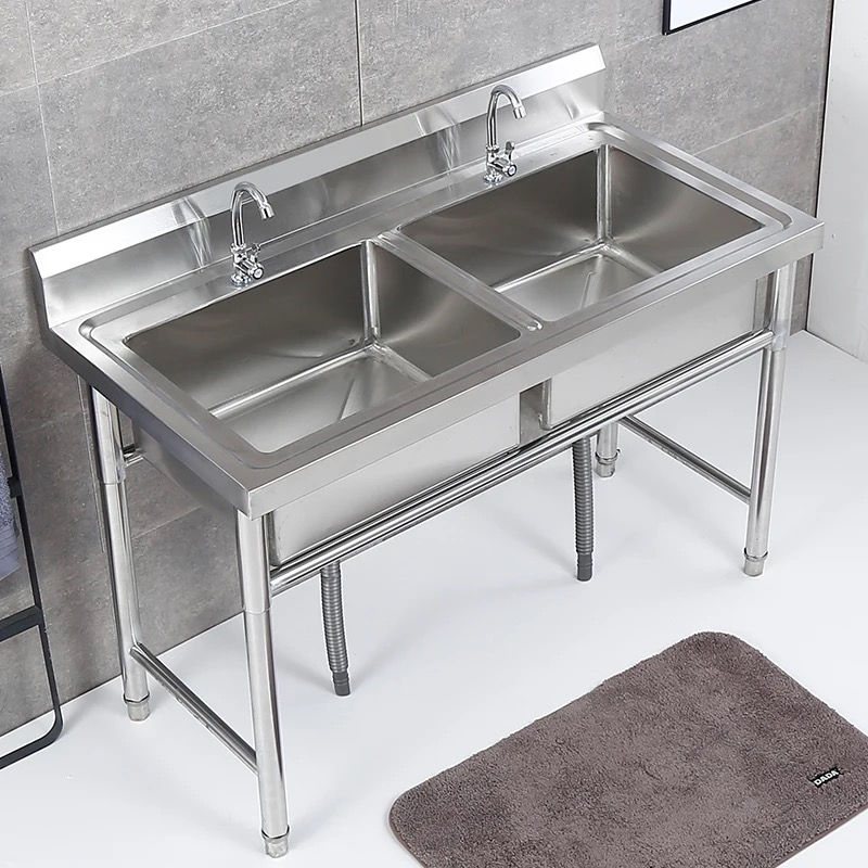 Thumbnail: Commercial Stainless Steel Sink - Double Tanks