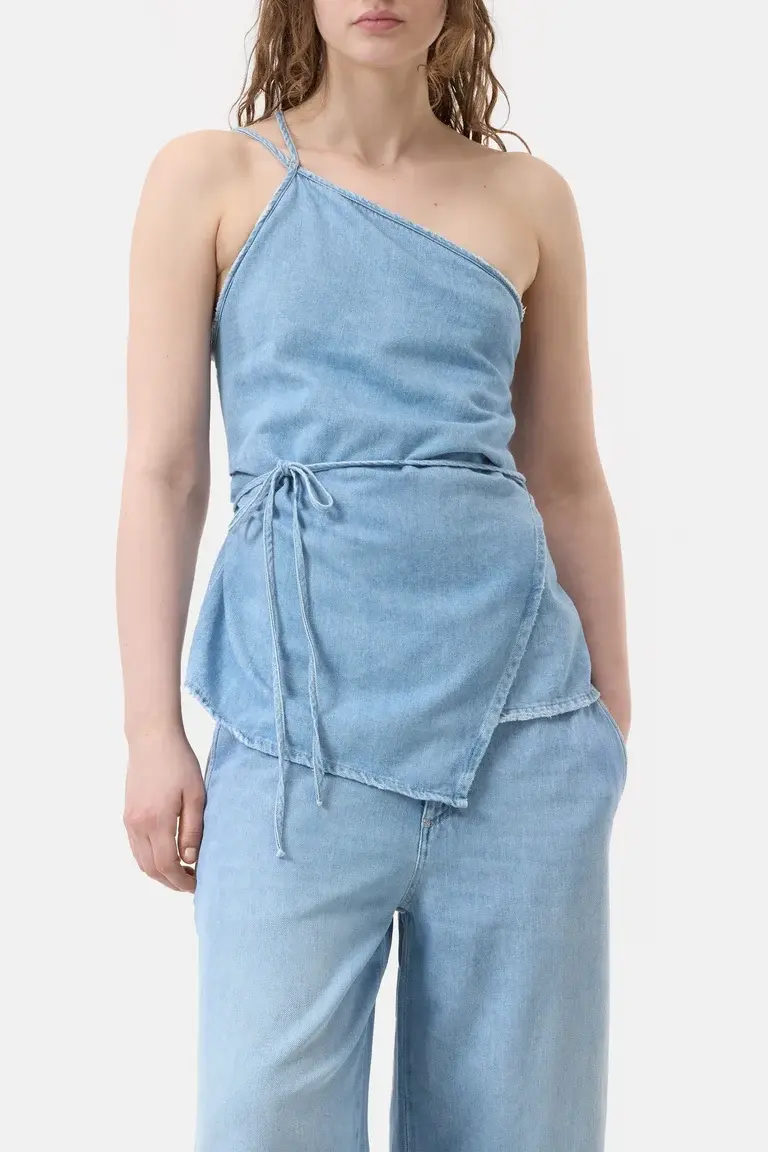 Denim Wrap Top Closed C94761
