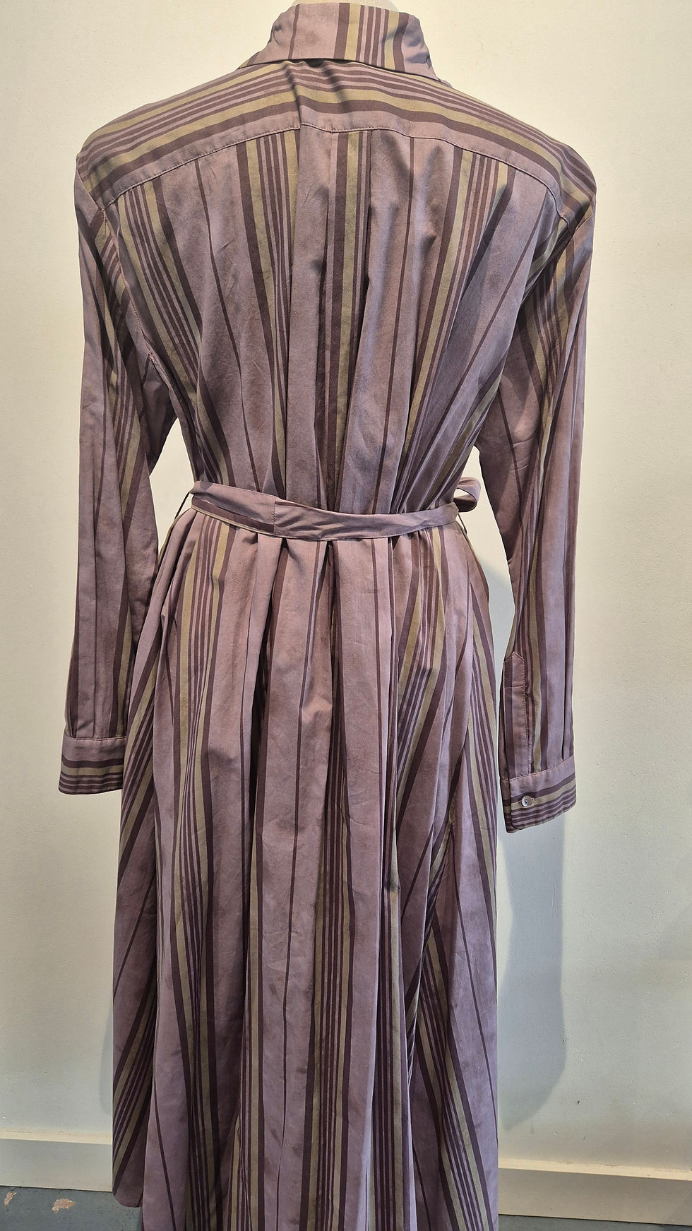 Thumbnail: Burt Striped Cotton Dress Kiltie