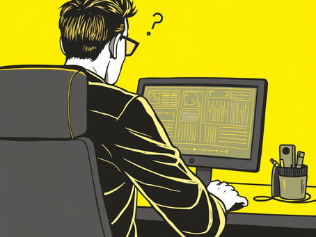 A guy looking at metrics on a computer