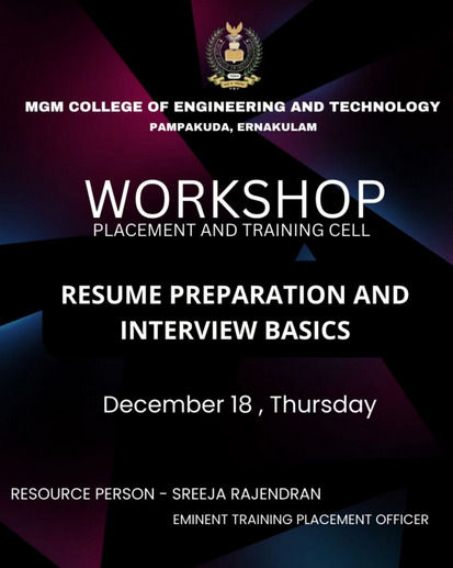 Resume Preparation and Interview basics Workshop | MGMCET
