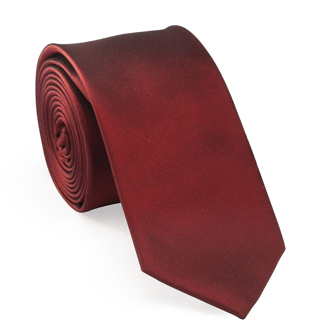 UNA Krawatte "Seide Plain" bordeaux