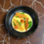 vellutata di patate affumicate, salsiccia nostrana e cime di rapa.