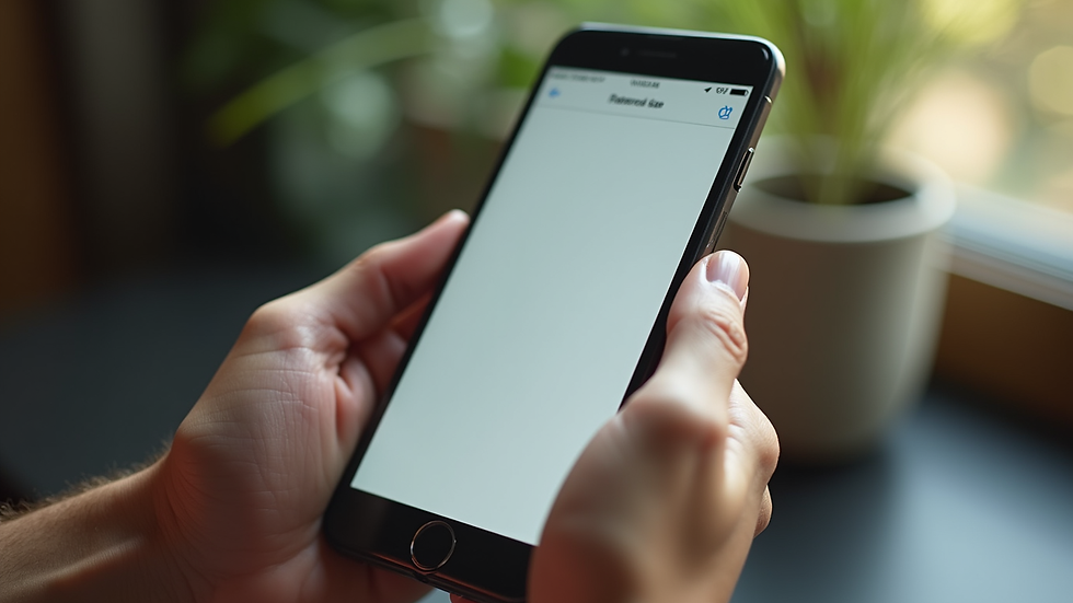 Close-up view of hands holding a smartphone with Receita Federal app open