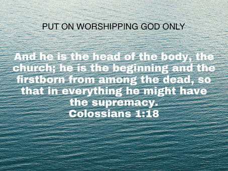 Mar 1, 2023, Put On Worshiping God Only Prayer