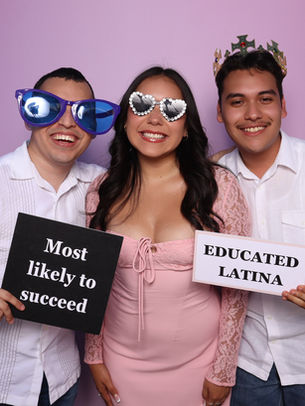 Graduation party taking a photo 