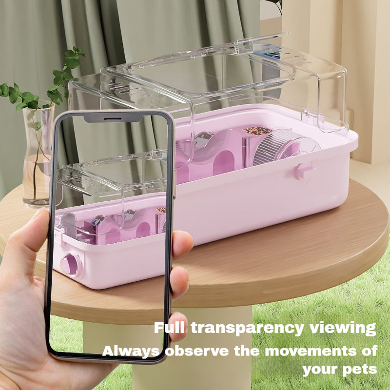 Thumbnail: 【45*28*25cm】Hamster Cage Small Animal With Accessories 360° Viewing Acrylic