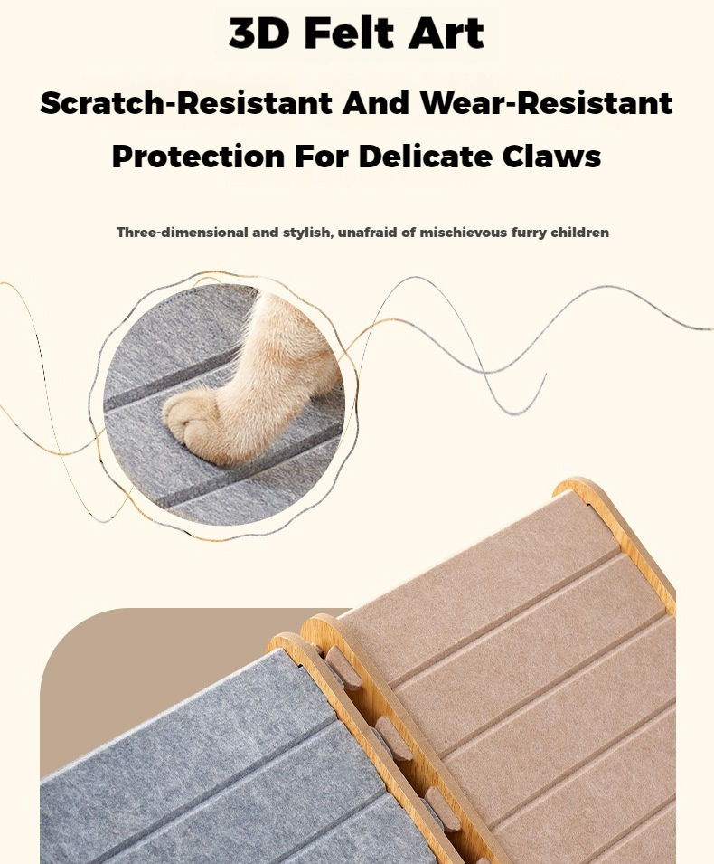 Thumbnail: Triangular Felt Cat Scratch Board Cat Nest Wear-Resistant Vertical