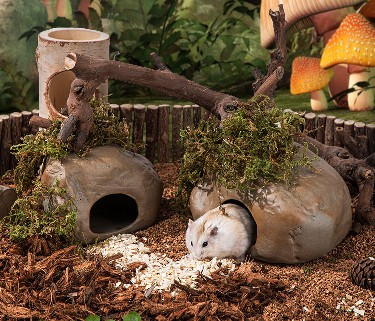 Thumbnail: Hamster Stone Ceramic Nest Coarse Pottery Natural Scenery Tunnel