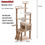 Thumbnail: Large Cat Tree Multi-Level Pet Cat Tree Condo Tower House Condo Scratching Pole 