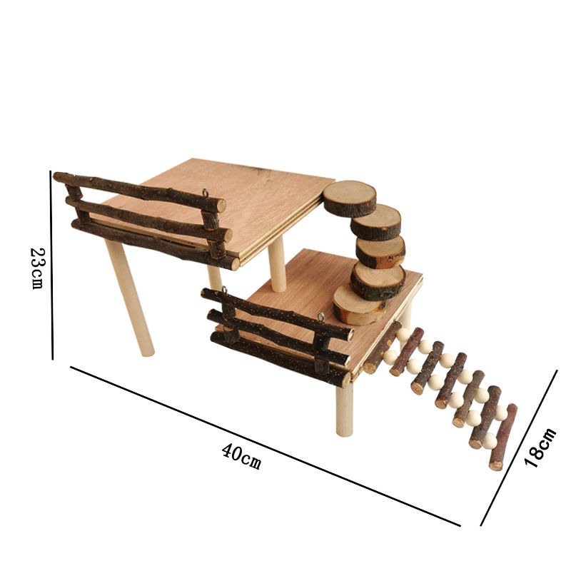 Thumbnail: Hamster Wooden Ladder Wooden Bridge Branch Toy Hamster Teeth Grinding Platform