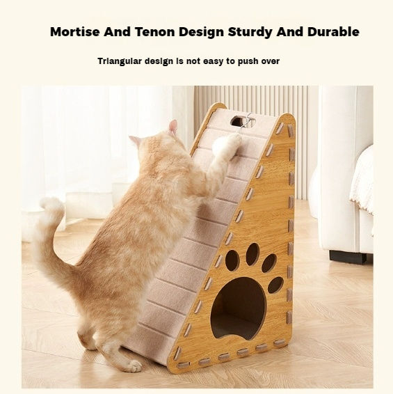 Thumbnail: Triangular Felt Cat Scratch Board Cat Nest Wear-Resistant Vertical