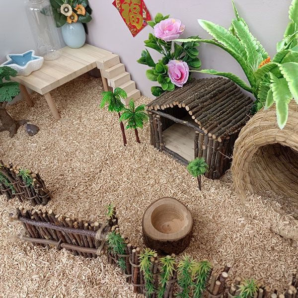 Thumbnail: Hamster House Apple Stick House Apple Stick Fence  Landscape /Quail house