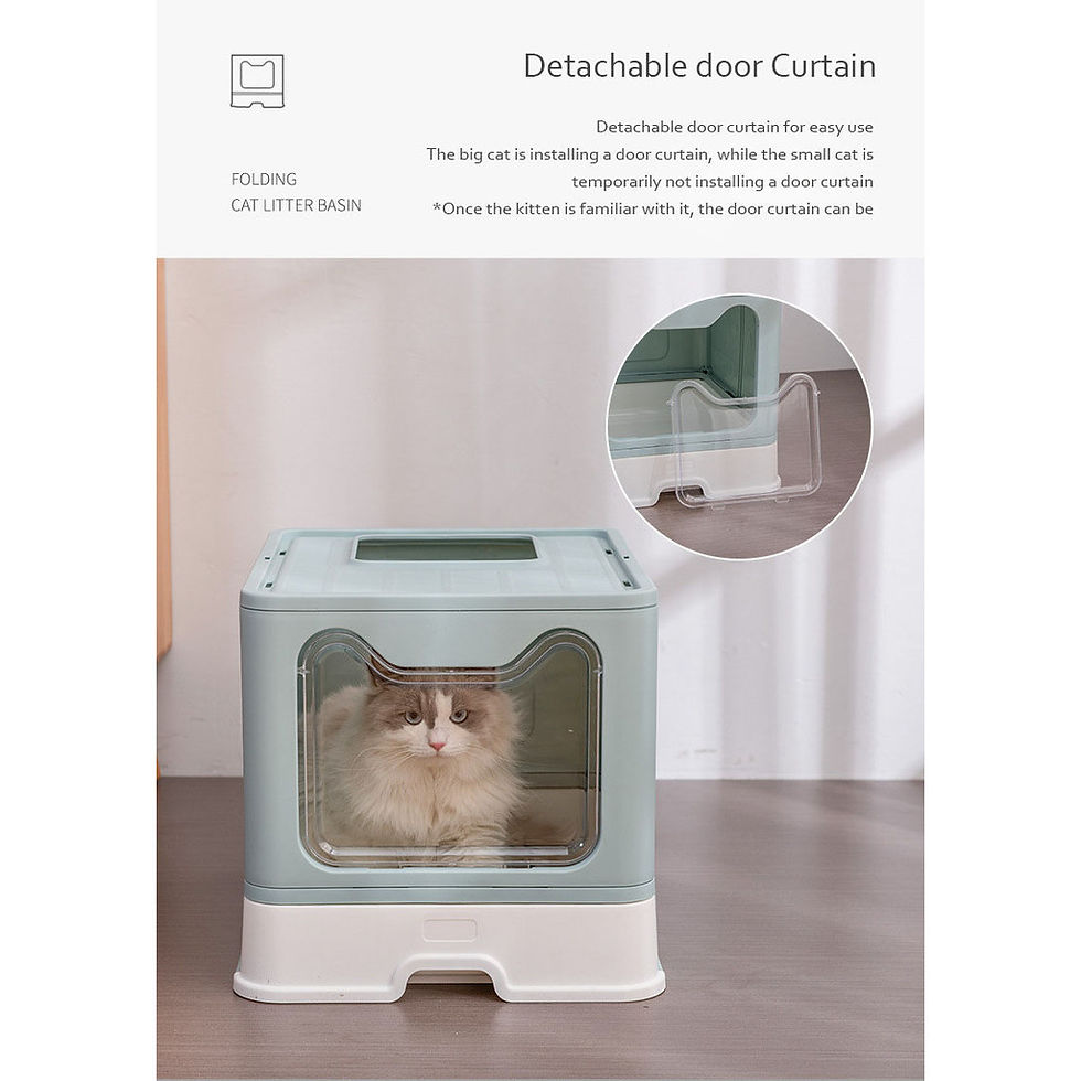 Thumbnail: Foldable Cat Litter Box Drawer Type Cat Litter Box Cat Toilet Fully Enclosed