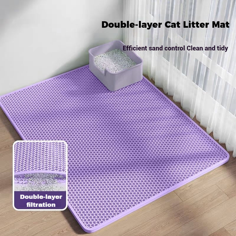 Thumbnail: EVA Cat Litter Pad Cat Washable Map Anti-Slip Three-Dimensional Particle