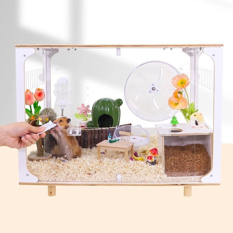Thumbnail: (60*40*50) Empty Cage Hamster Cage/Quail Cage Stackable Acrylic /Double Door