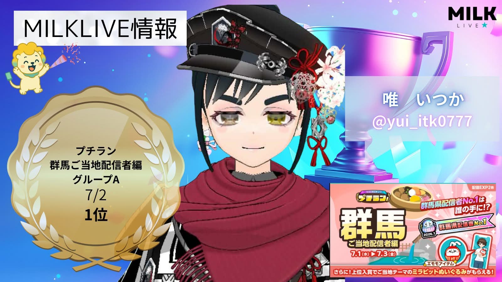 イベント入賞実績1