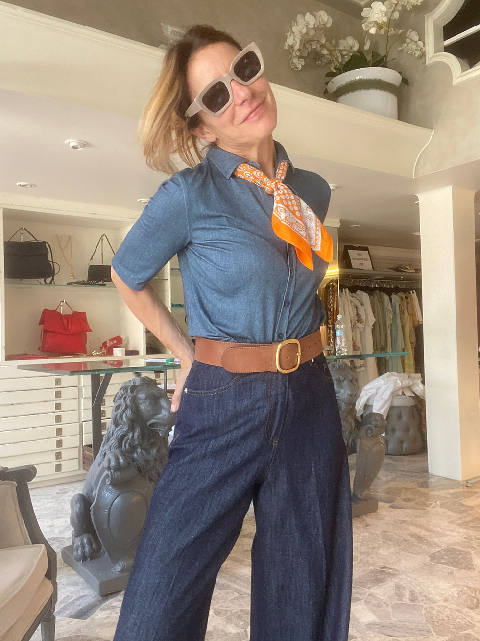 Camicia stampa jeans