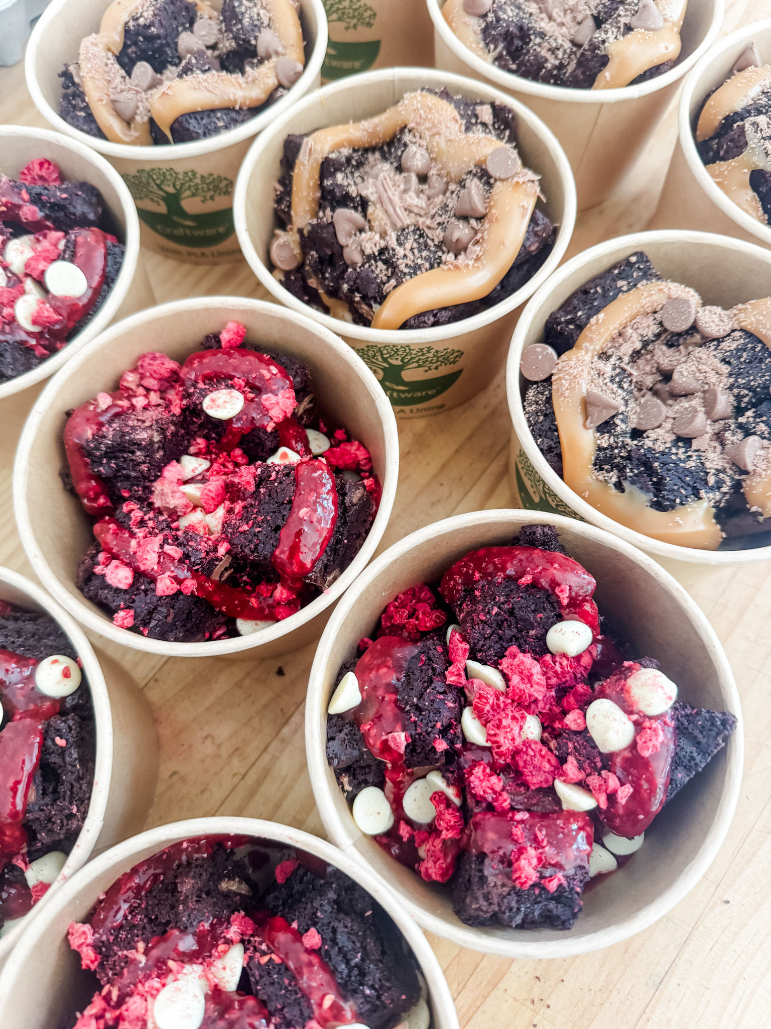 Valentines Day Brownie Tubs